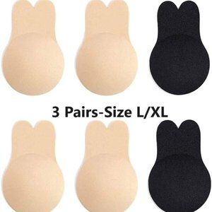 3 Pairs Invisible Adhesive Bras, Push Up Strapless Nipple Covers